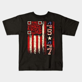Qr Scan Me President Trump 4547 Trump Dancing Code Kids T-Shirt